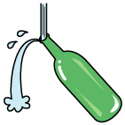 ビンの中を洗う