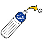 ペットボトルのフタを外す