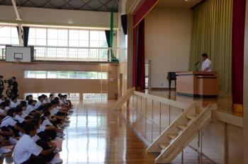 「追悼の会」(第三中学校) 「追悼の会」(第三中学校)